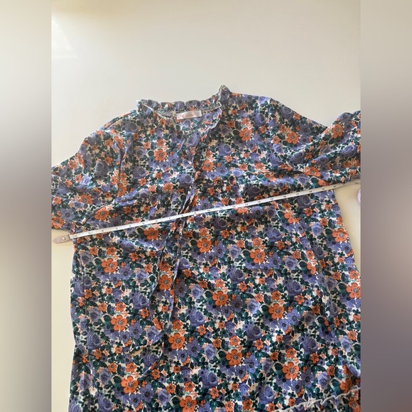 Amazon-Women’s Long Sleeve-Floral-Dress-Boho-Casual-Tunic-Ruffle-Swing-Mini-M - Picture 5 of 9